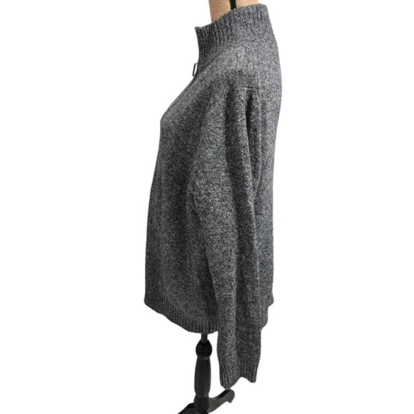 J. Crew 100% Lambs Wool Gray Half-Zip Sweater Men's Size Large - Picture 3 of 5